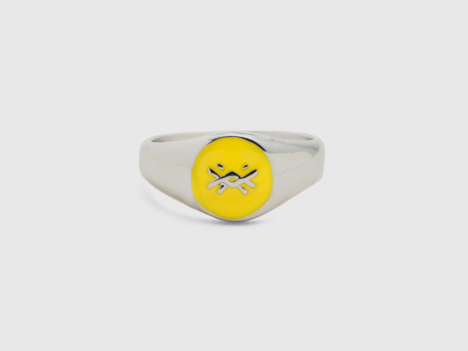 Anello con logo da donna giallo | Benetton Outlet