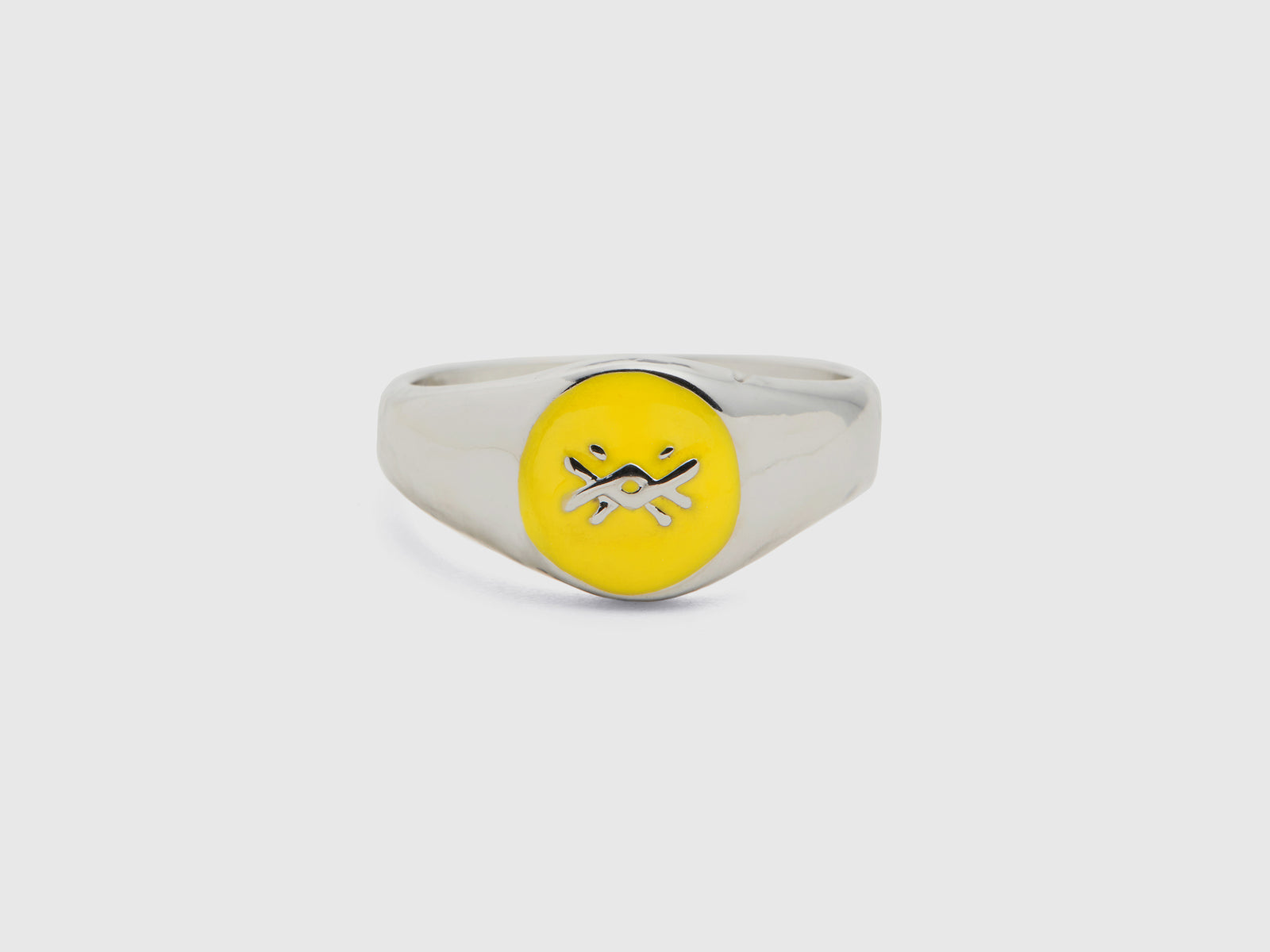 Anello con logo da donna giallo | Benetton Outlet
