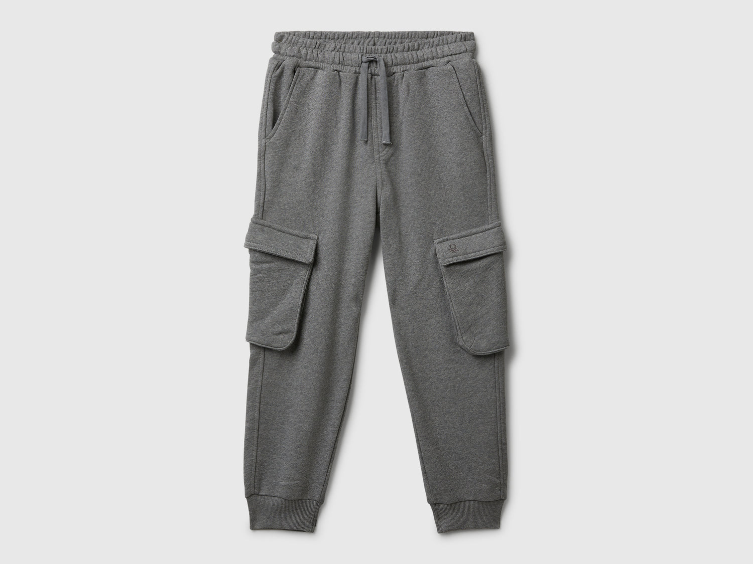 Joggers cargo in felpa da bambino grigio scuro | Benetton Outlet