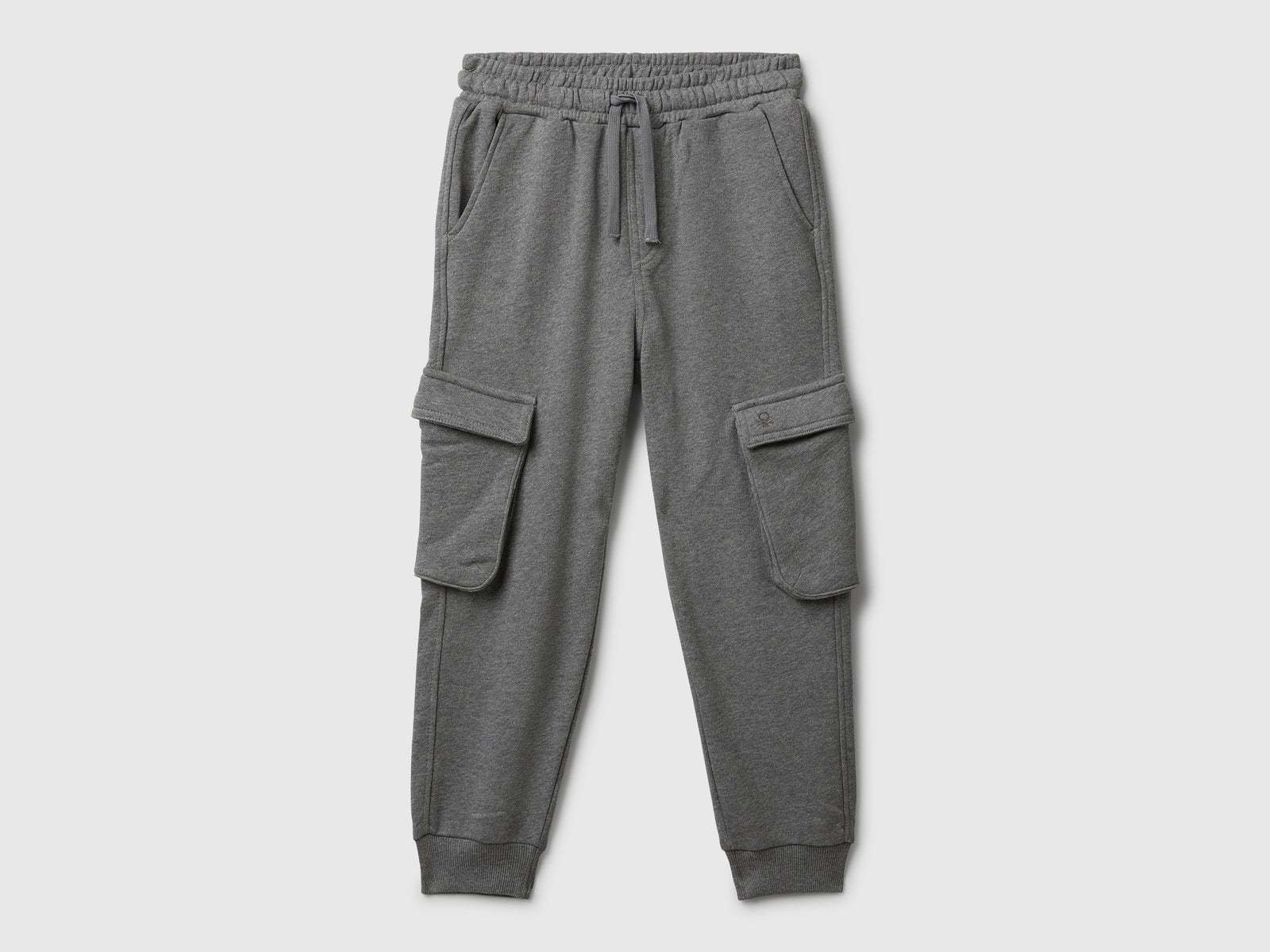 Joggers cargo in felpa da bambino grigio scuro | Benetton Outlet