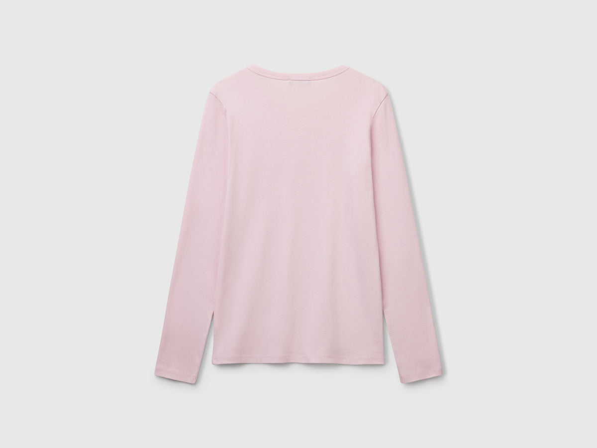 T-shirt a manica lunga 100% cotone
