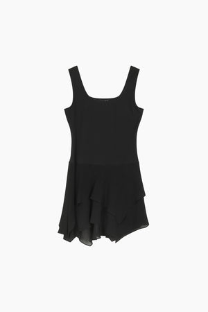 Vestito corto asimmetrico
