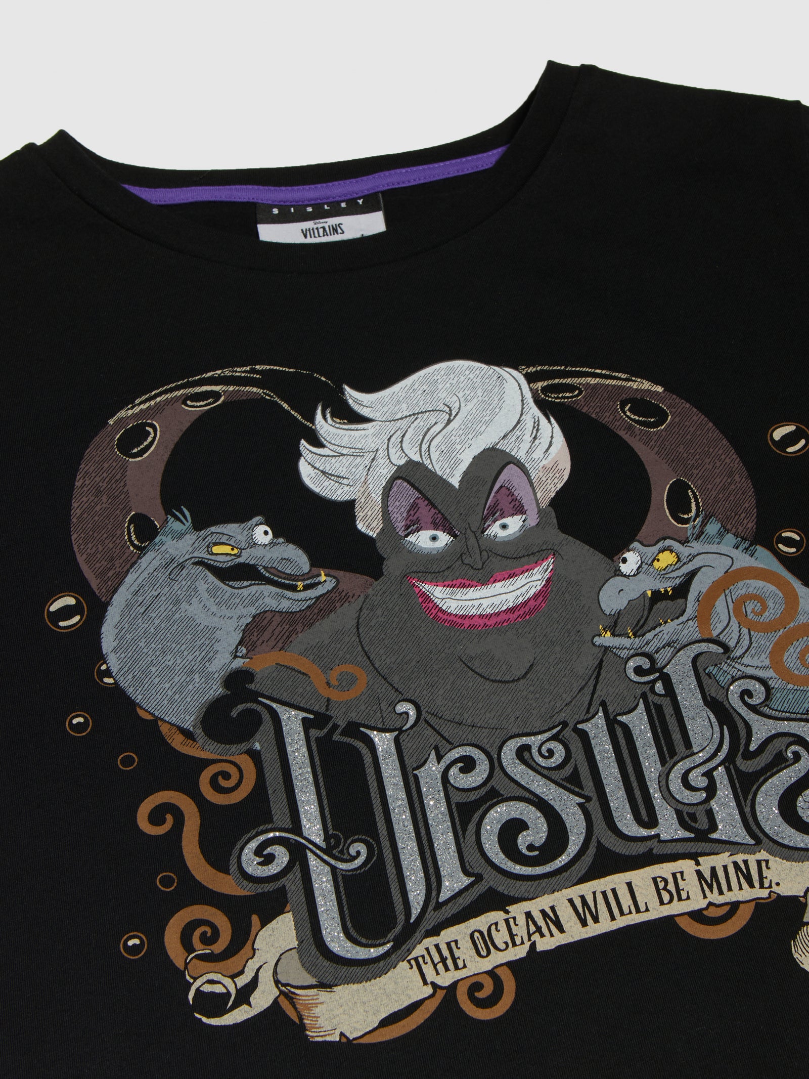 T-shirt con glitter e stampa ©Disney da bambina nero 2 | Sisley young Outlet