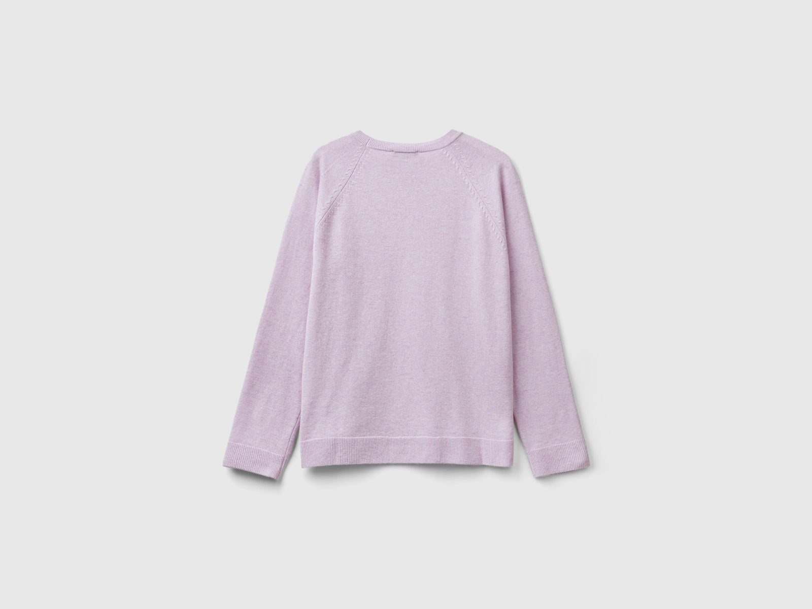 Maglia girocollo chiaro in misto lana e cashmere da donna lilla 2 | Benetton Outlet