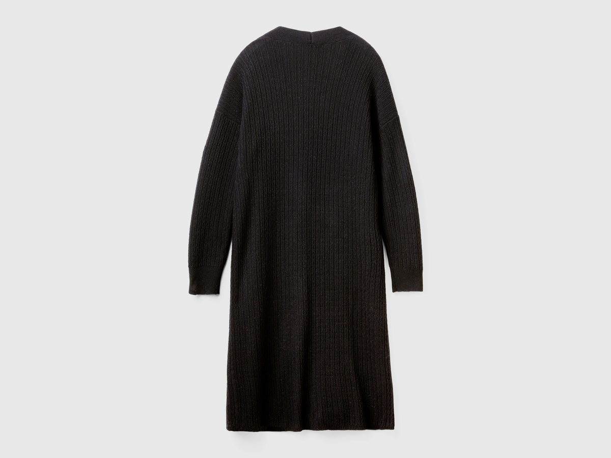 Cardigan lungo in misto lana