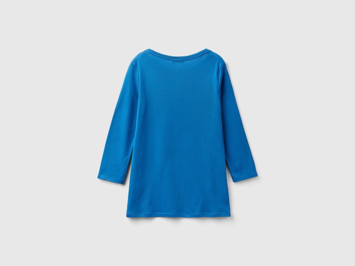 T-shirt con scollo a barchetta 100% cotone