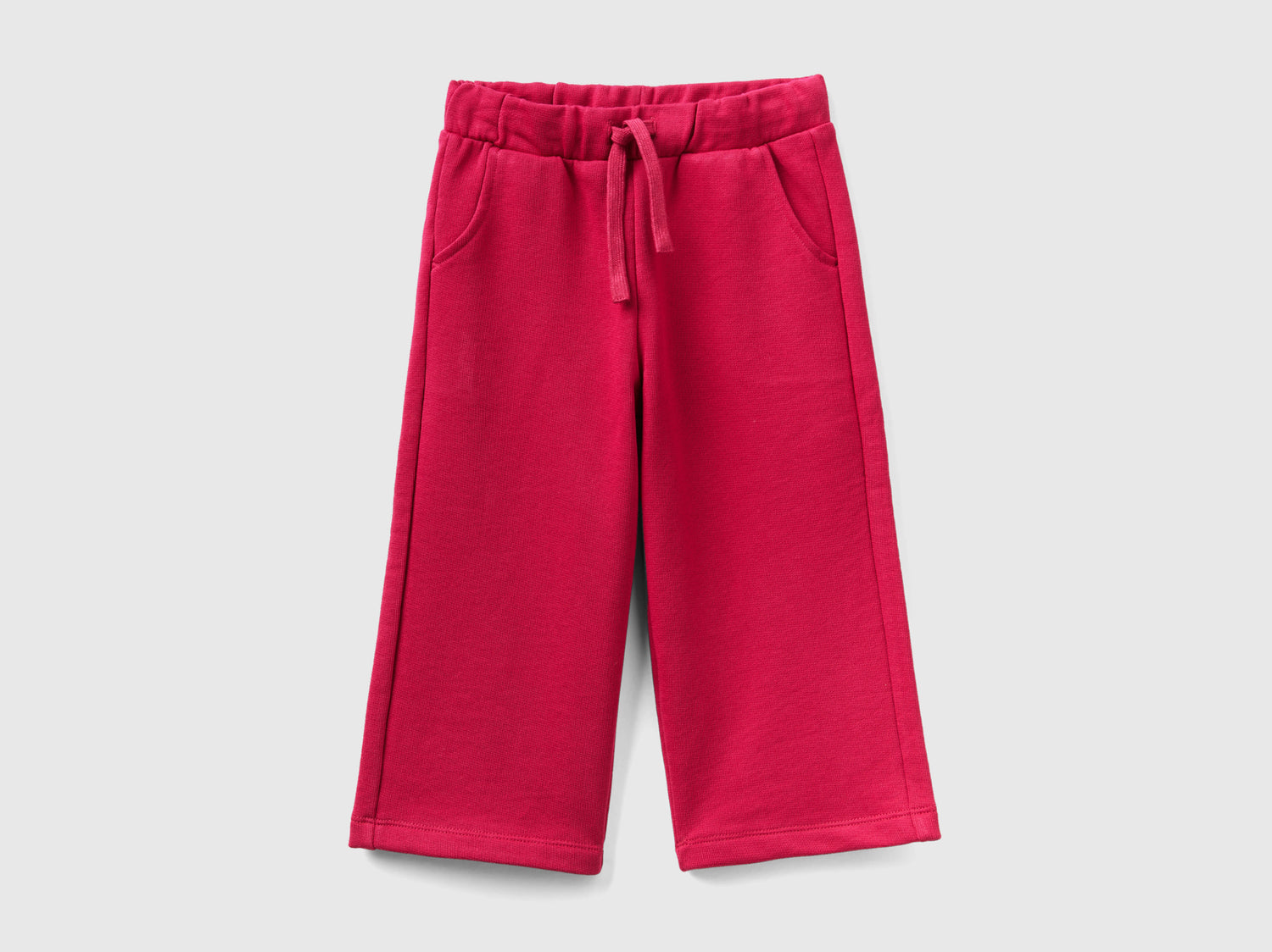 Pantaloni palazzo in felpa da bimba ciclamino | Benetton Outlet