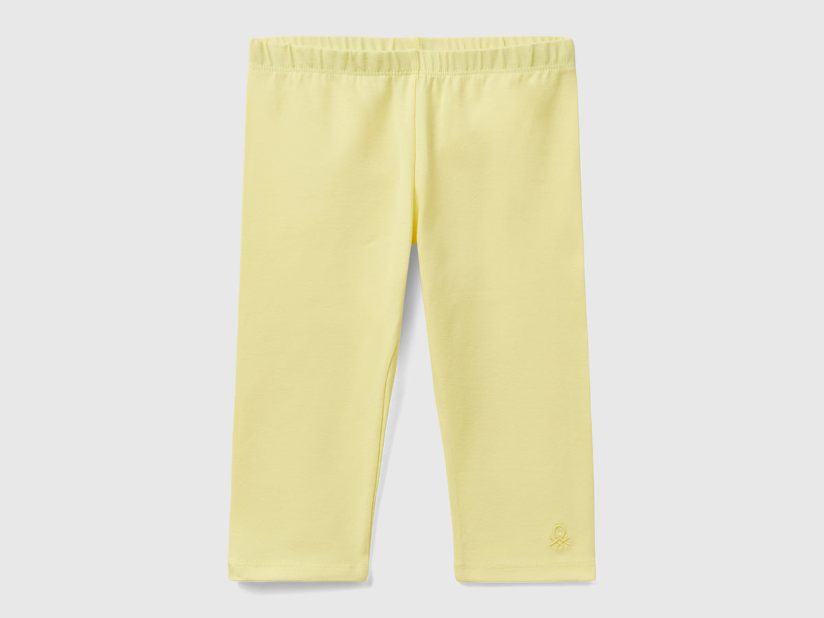 Leggings a 3/4 in cotone elasticizzato