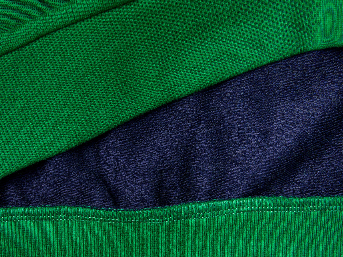 Felpa color block con stampa