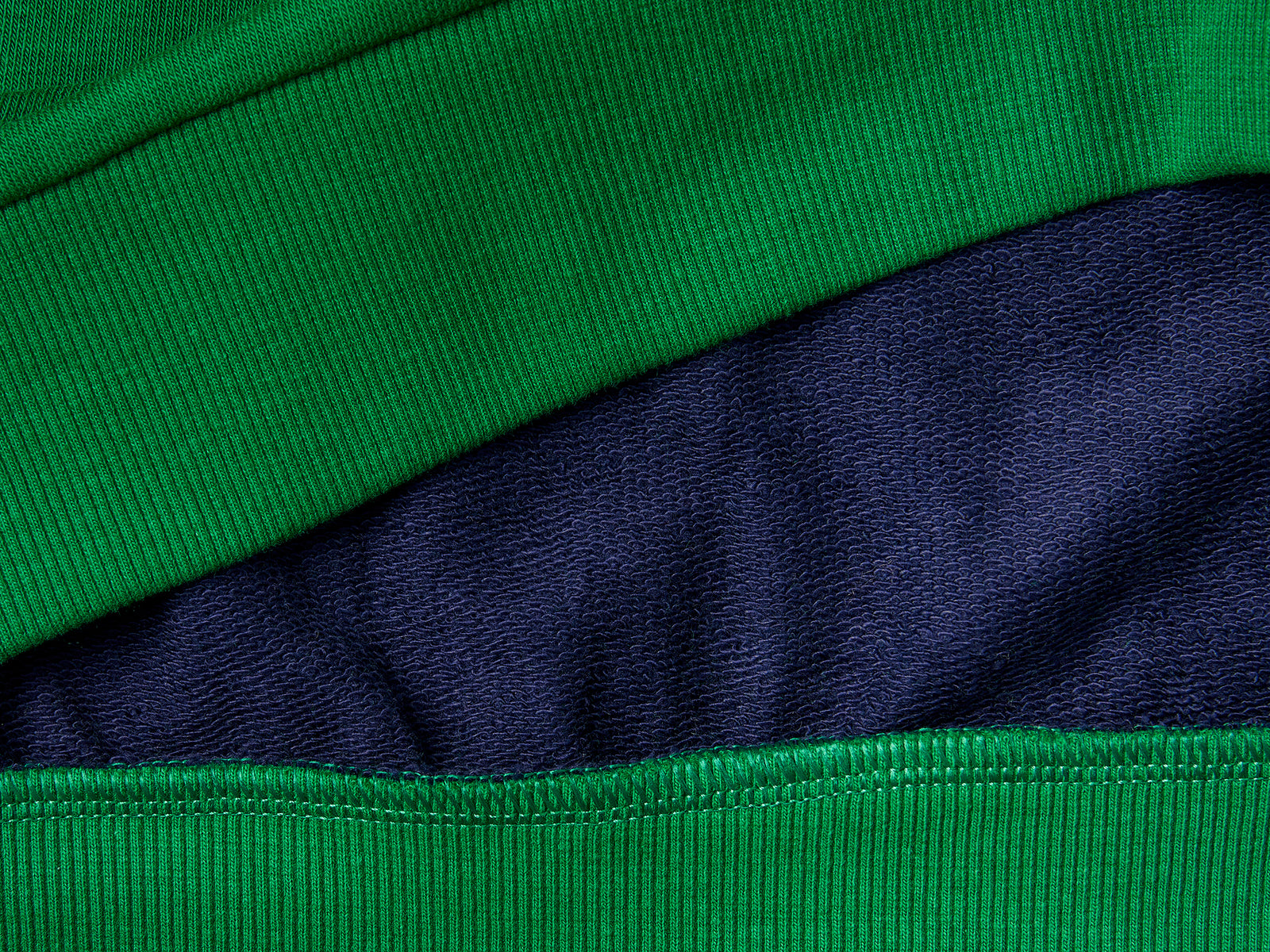 Felpa color block con stampa da bambino verde 3 | Benetton Outlet