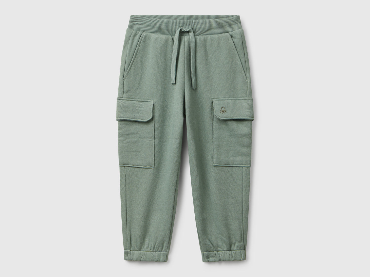 Joggers cargo in felpa da bimbo verde militare | Benetton Outlet