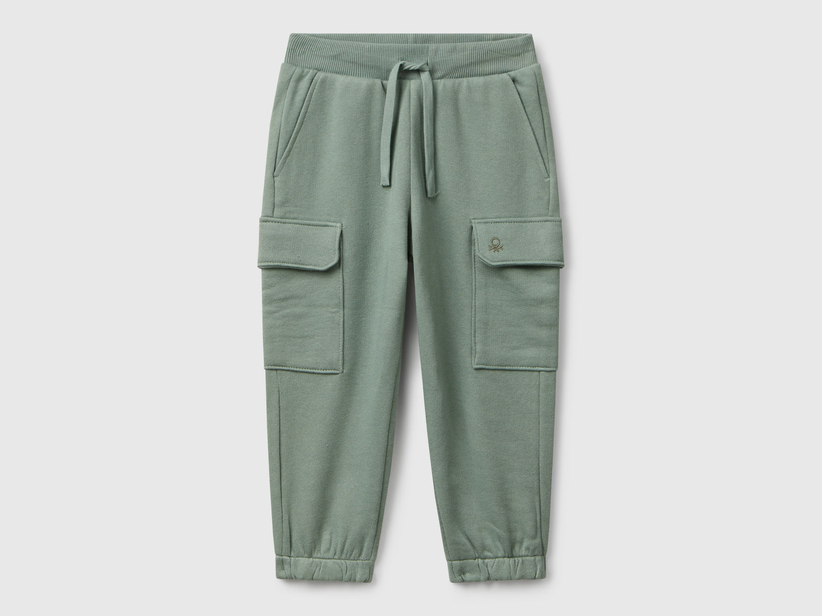 Joggers cargo in felpa da bimbo verde militare | Benetton Outlet