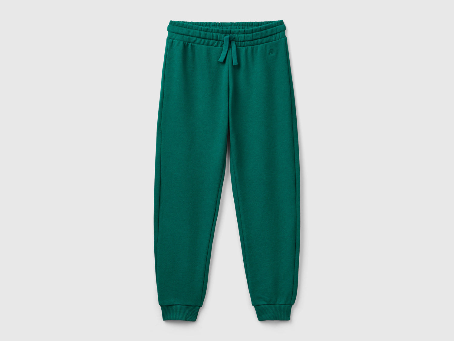 Pantaloni in felpa con logo da bambina verde scuro | Benetton Outlet