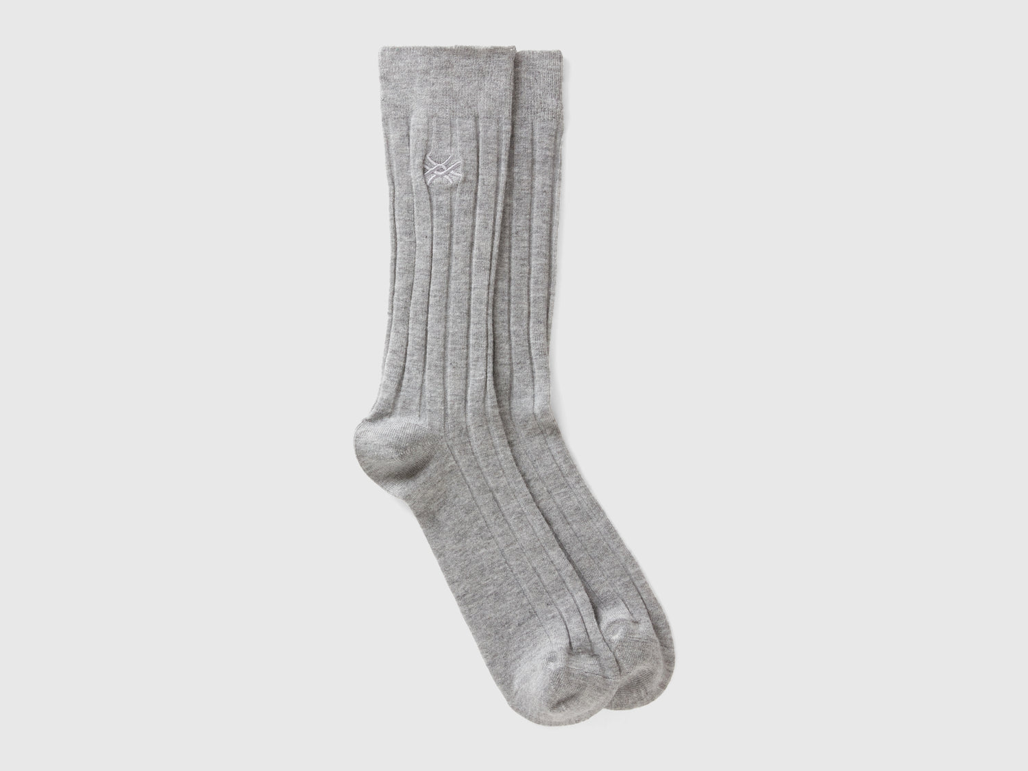 Calzini lunghi in misto cashmere da uomo grigio | Benetton Outlet