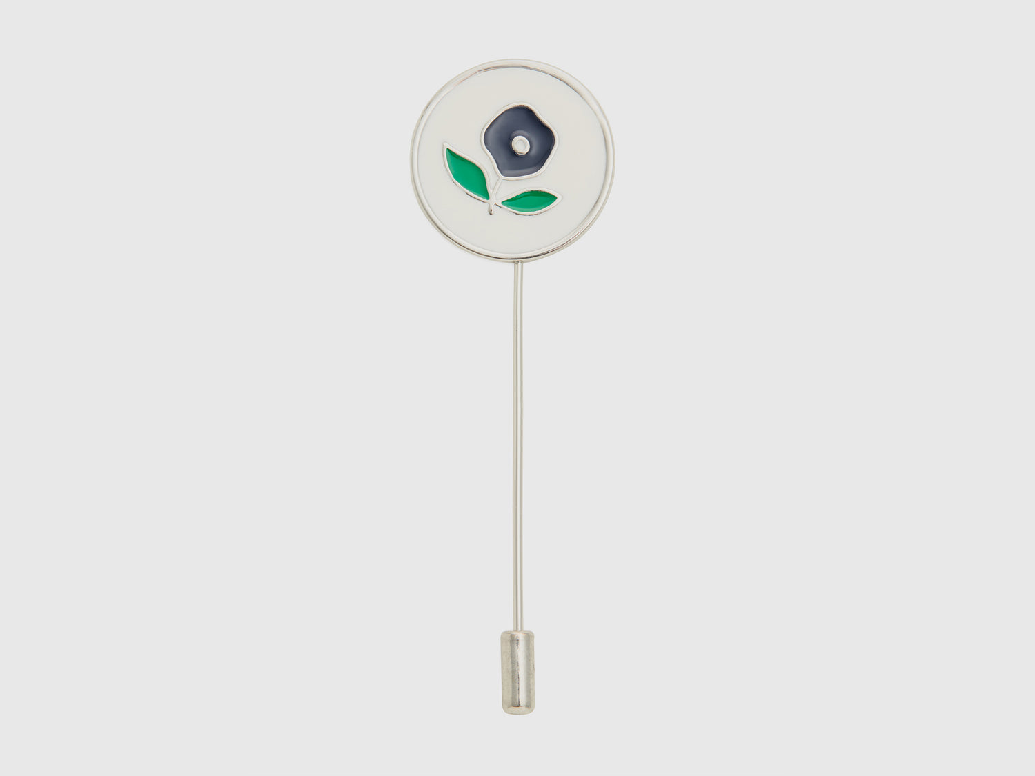 Spilla con fiore blu scuro da donna bianco | Benetton Outlet