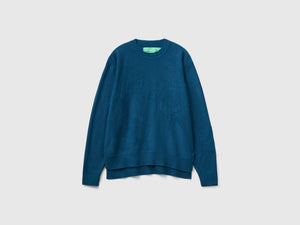 Maglia con disegni floreali in misto cashmere