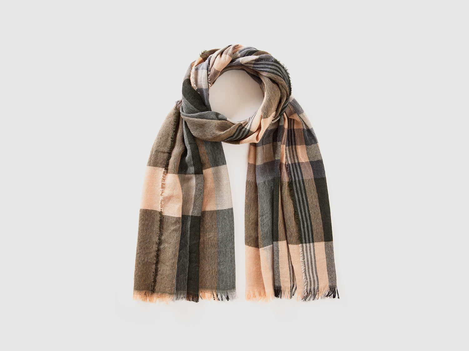 Sciarpa tartan in misto lana da uomo multi-color | Benetton Outlet