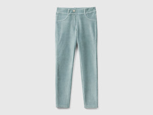 Pantaloni super skinny in ciniglia