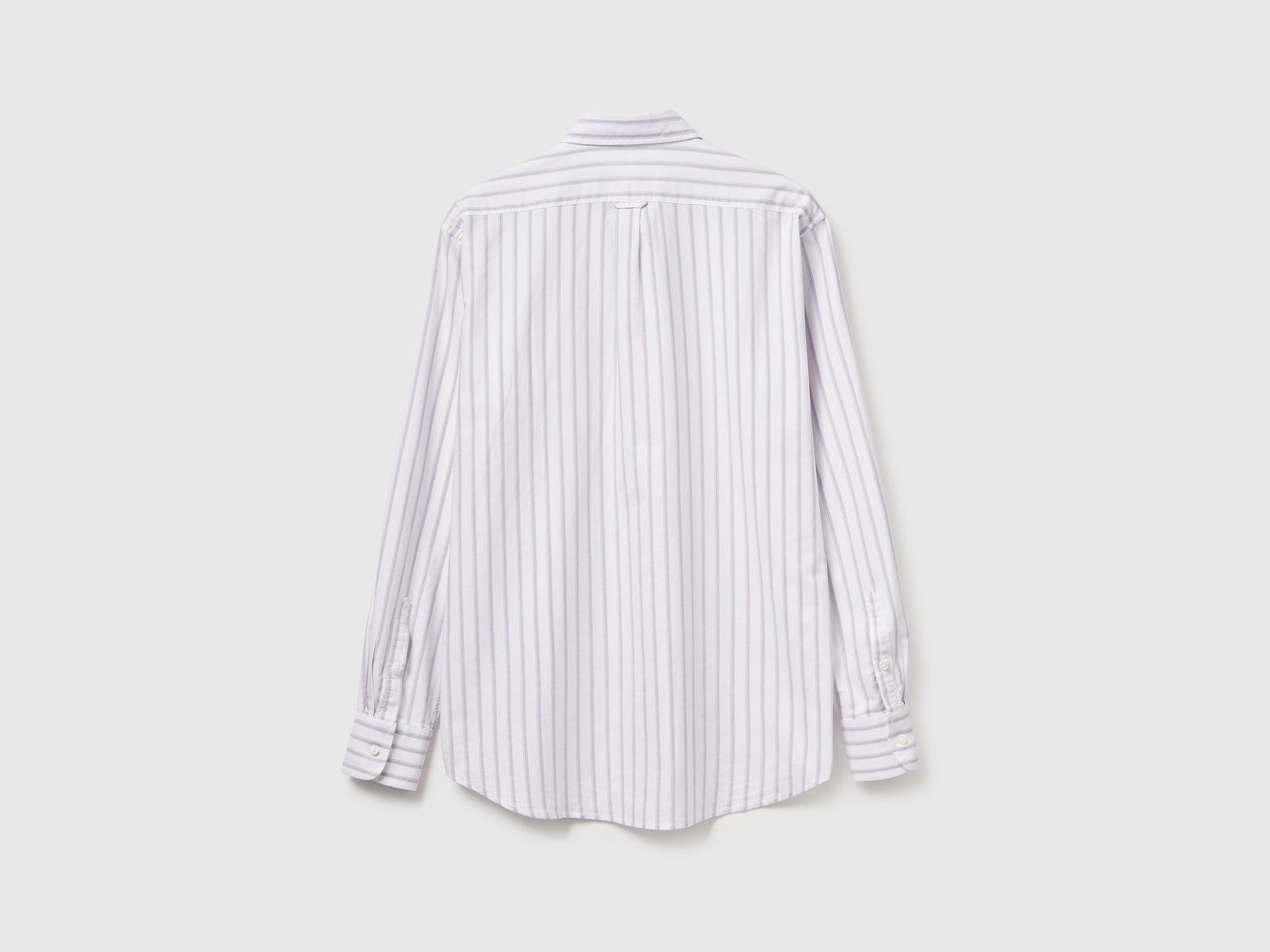 Camicia a righe regular fit button down da uomo bianco 2 | Benetton Outlet