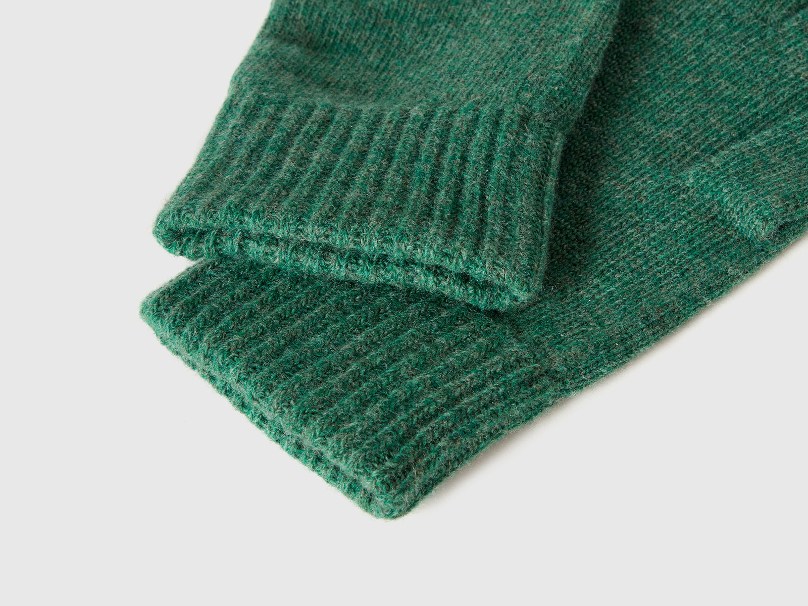 Guanti in pura lana vergine da uomo verde 3 | Benetton Outlet