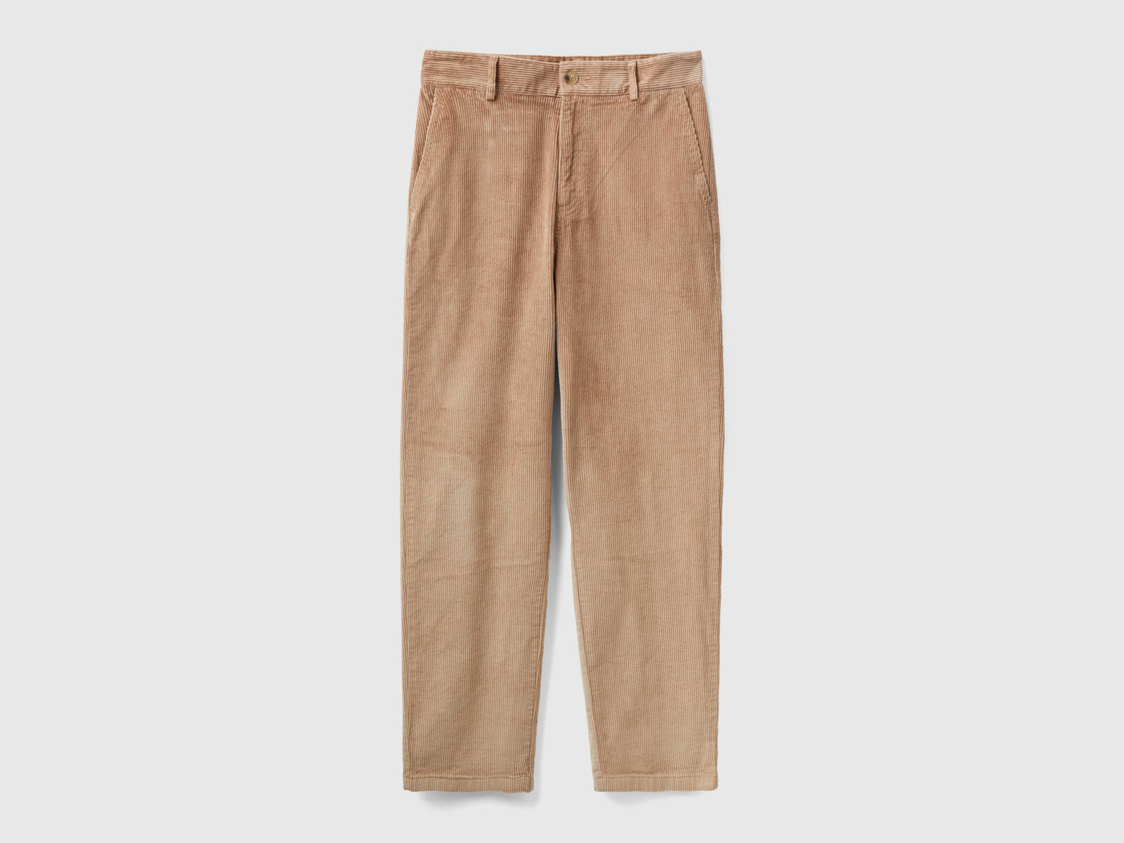 Pantaloni morbidi in velluto a coste da donna cammello | Benetton Outlet