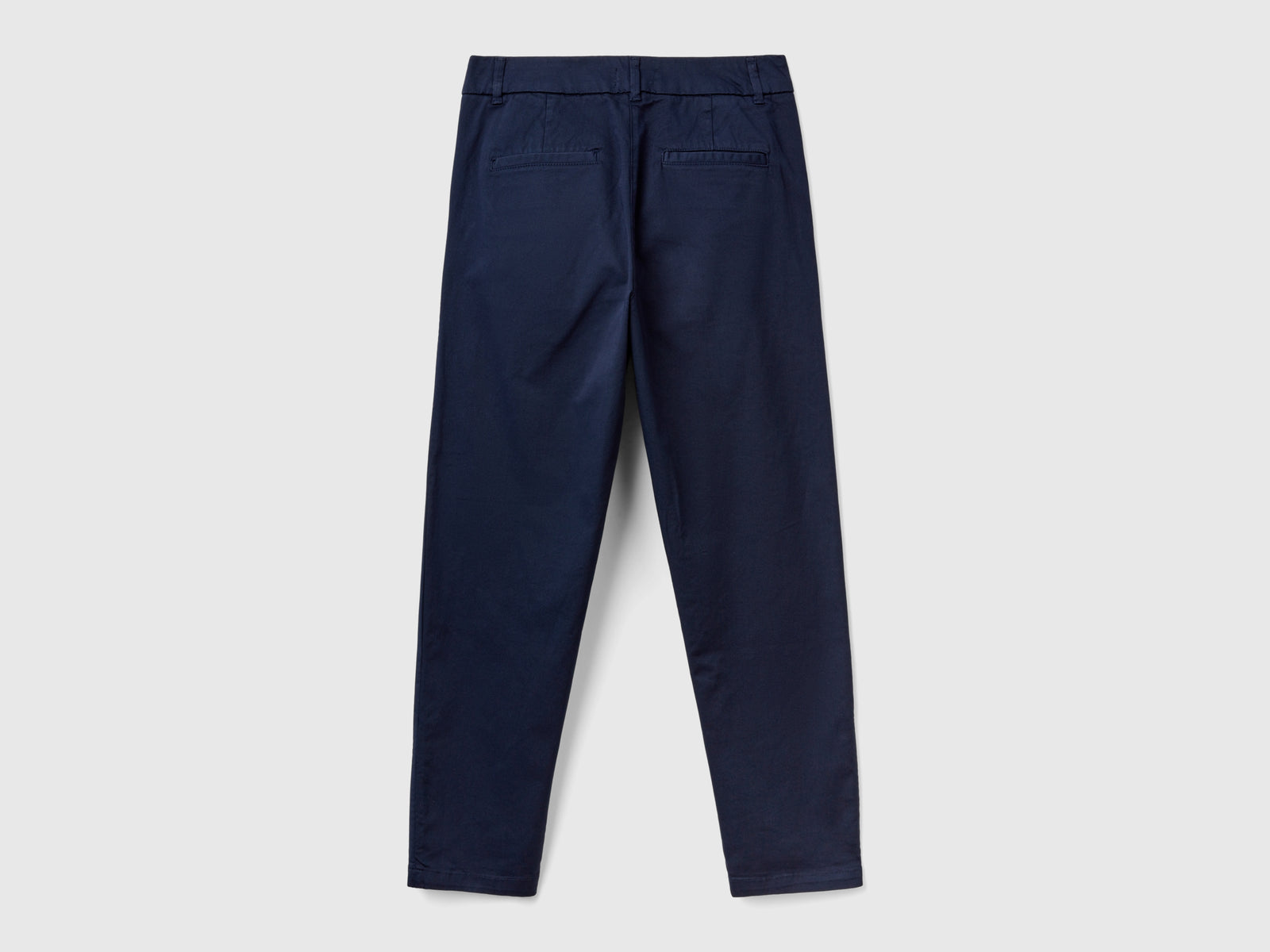 Pantaloni chino in cotone stretch da donna blu scuro 2 | Benetton Outlet