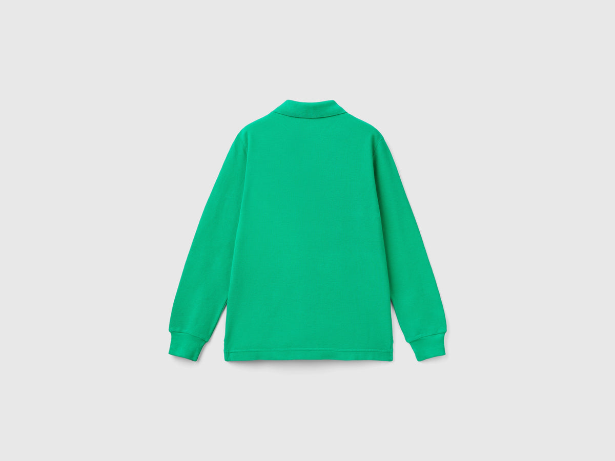 Polo manica lunga 100% cotone bio