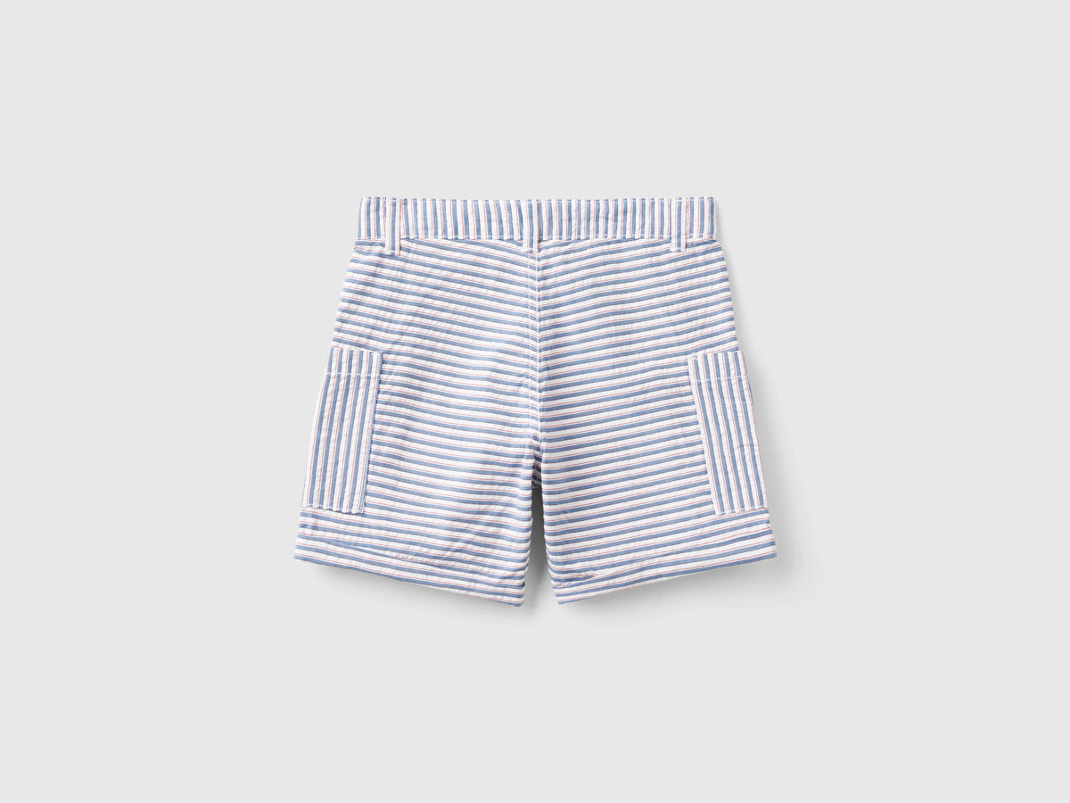 Shorts a righe con tasche