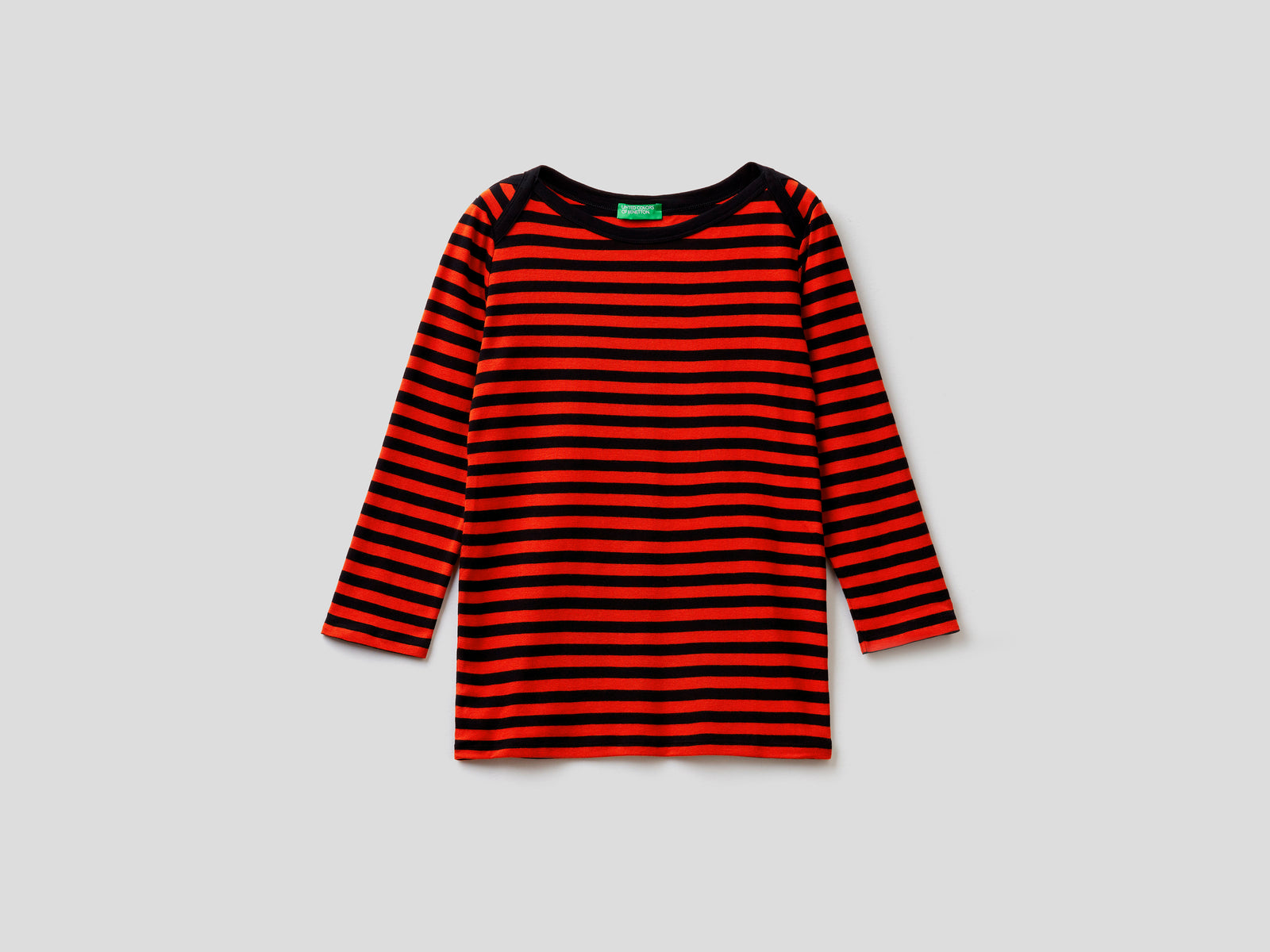 T-shirt a righe da donna rosso | Benetton Outlet