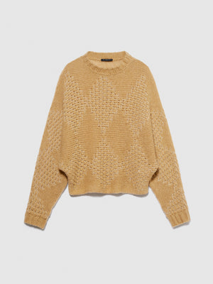 Maglia lavorata con rombi