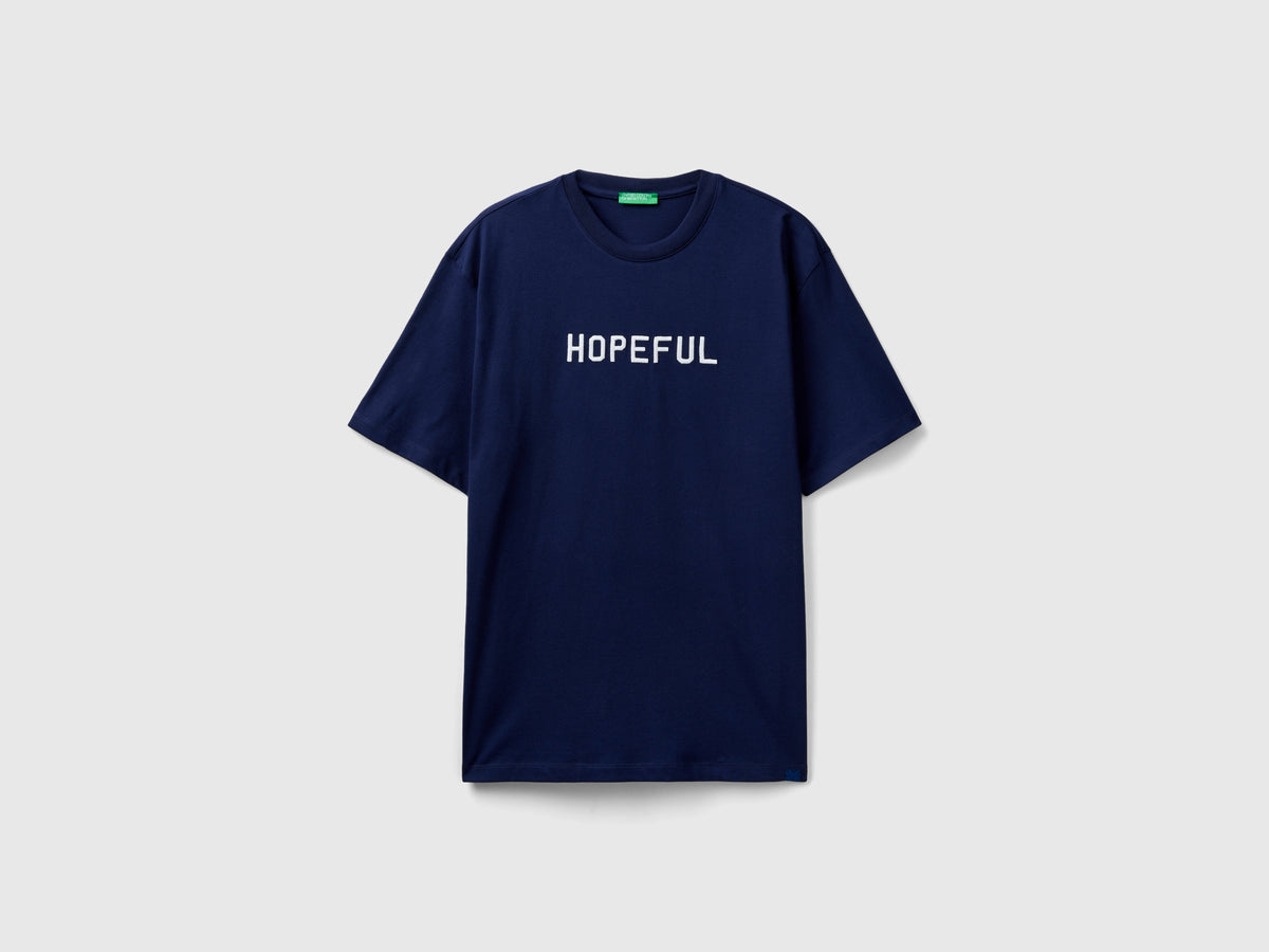 T-shirt con stampa slogan