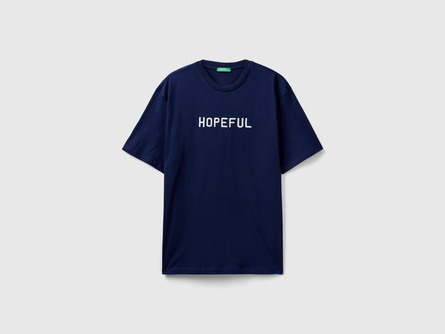 T-shirt con stampa slogan da uomo blu scuro | Benetton Outlet