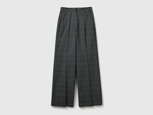 Pantaloni ampi pied de poule