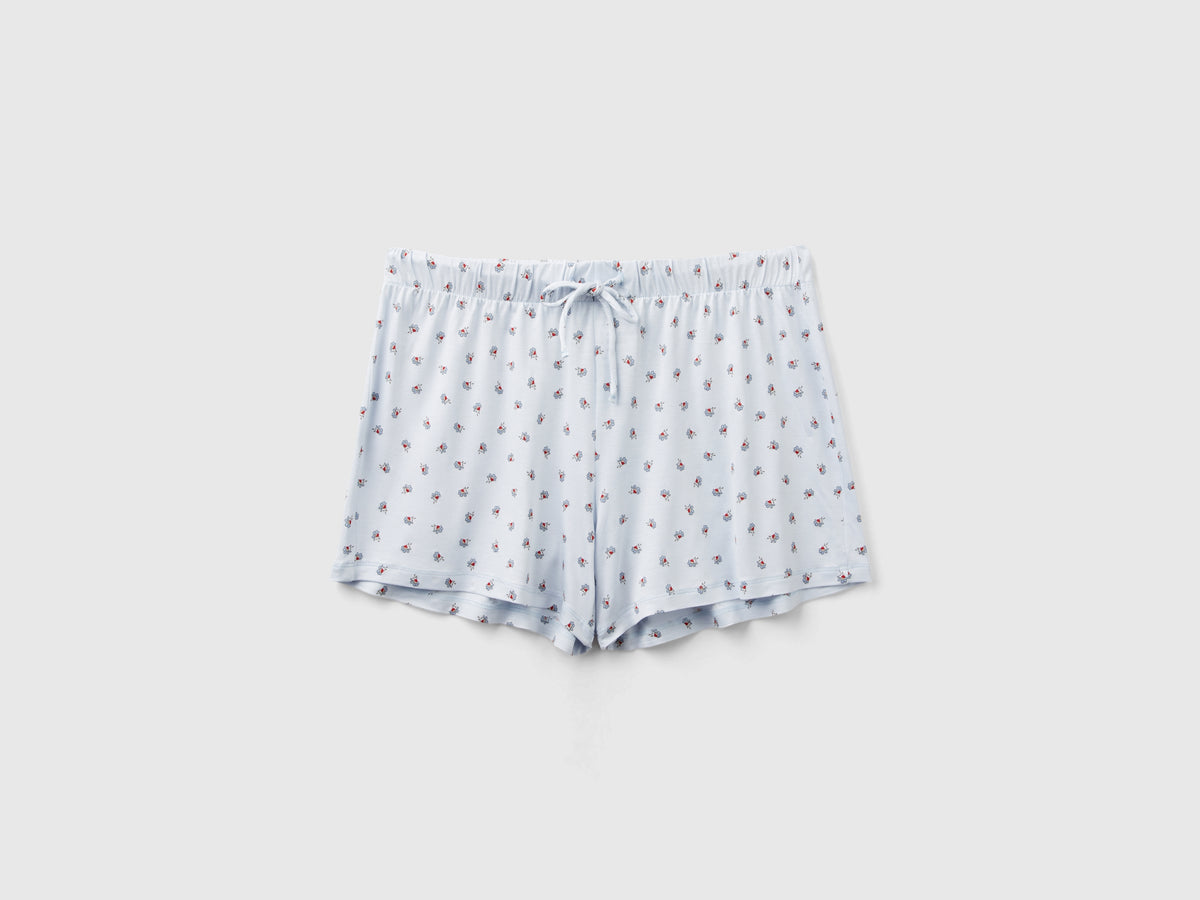 Shorts a fiori in viscosa