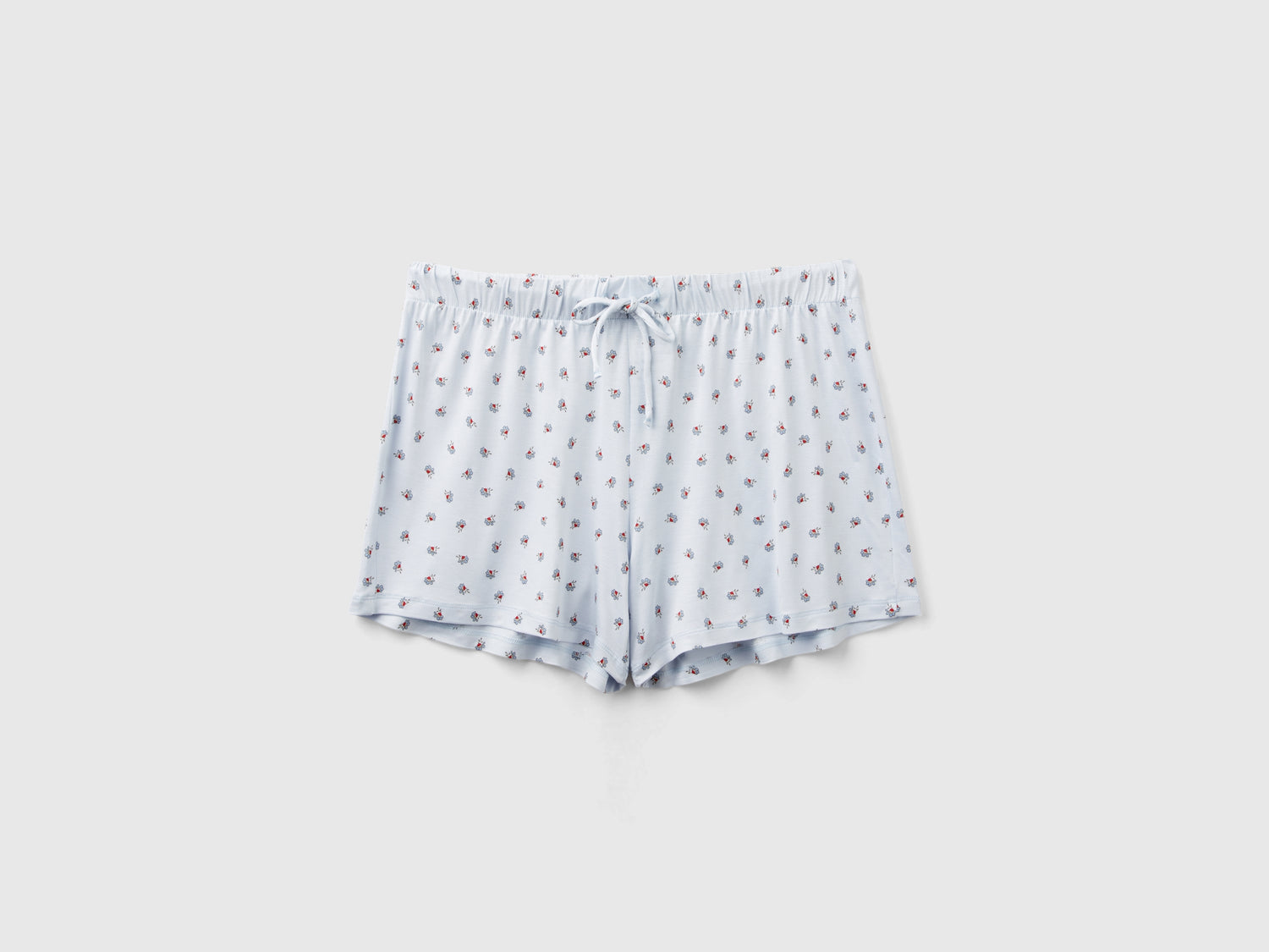Shorts a fiori in viscosa da donna bianco | Benetton Outlet