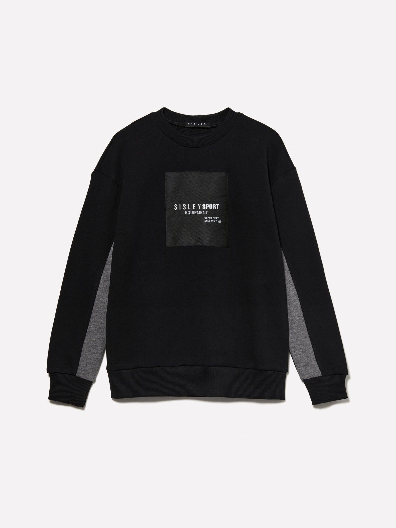 Felpa con etichetta logata da bambino nero | Sisley young Outlet