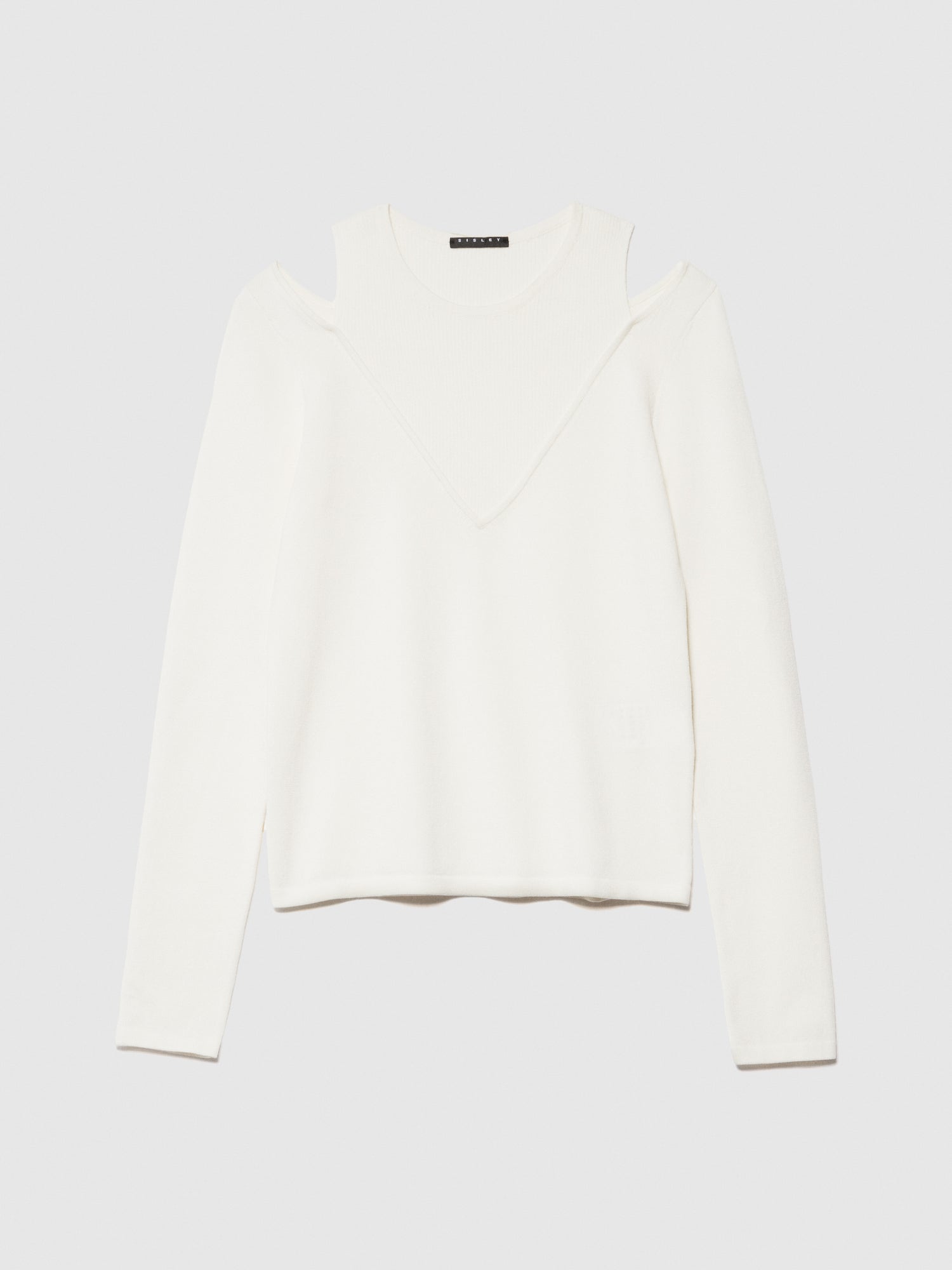 Maglia con oblò da donna bianco panna | Sisley Outlet