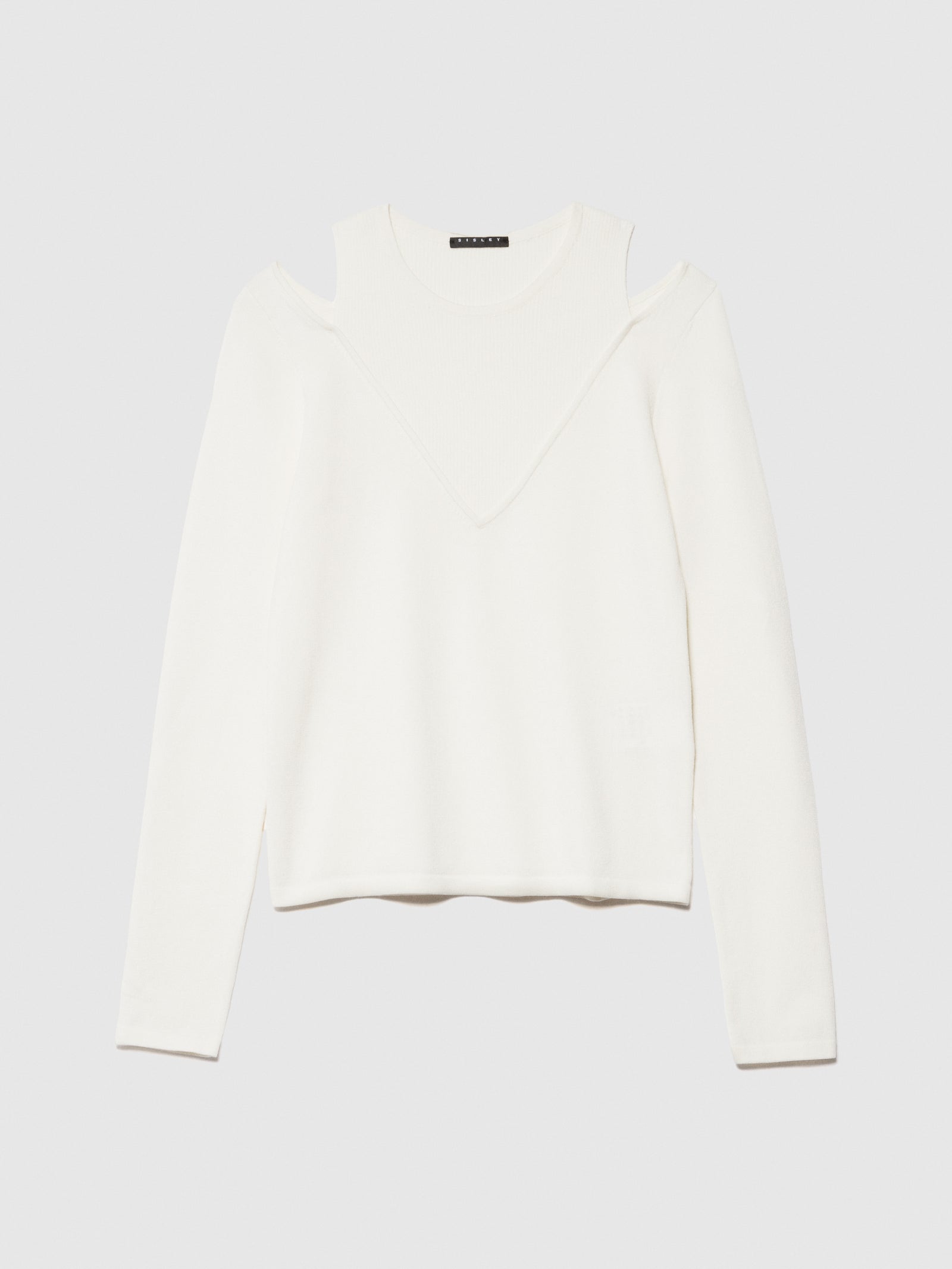Maglia con oblò da donna bianco panna | Sisley Outlet