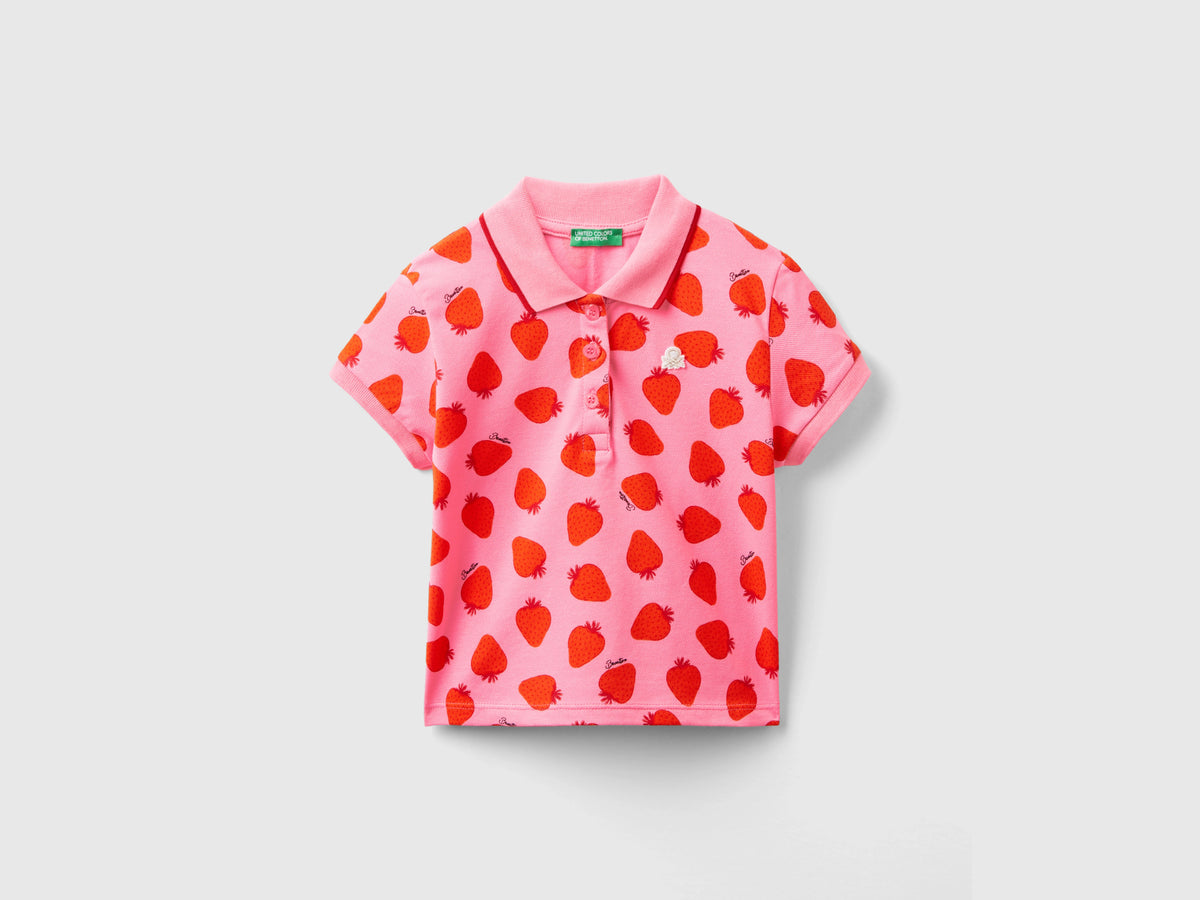 Polo con pattern fragole