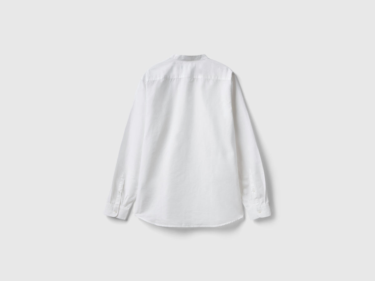 Camicia coreana in misto lino