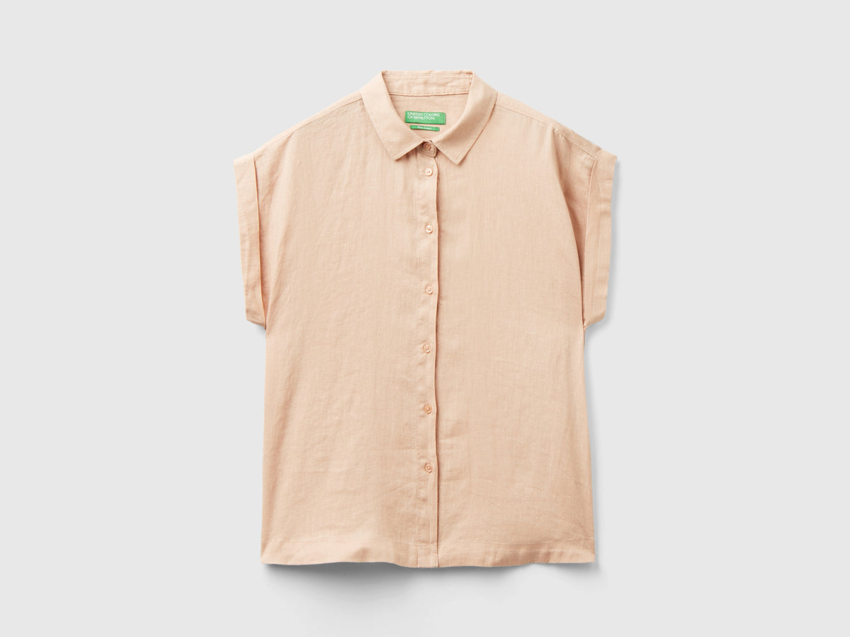 Camicia boxy fit in puro lino