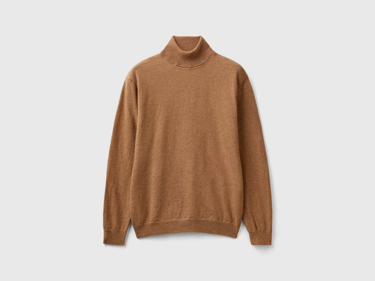 Dolcevita mélange in pura lana Merino da uomo marrone | Benetton Outlet