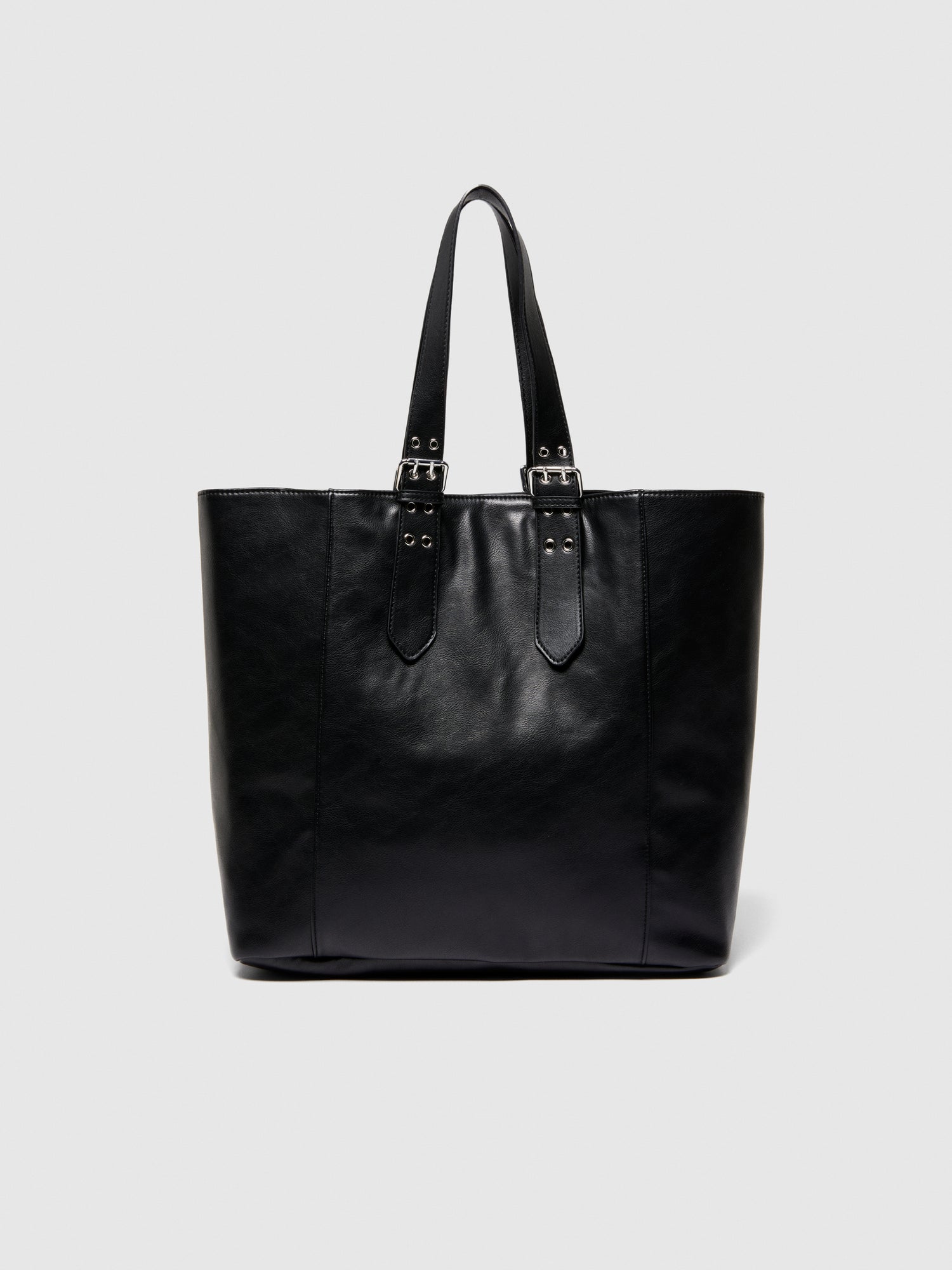 Borsa tote con fibbie da donna nero | Sisley Outlet