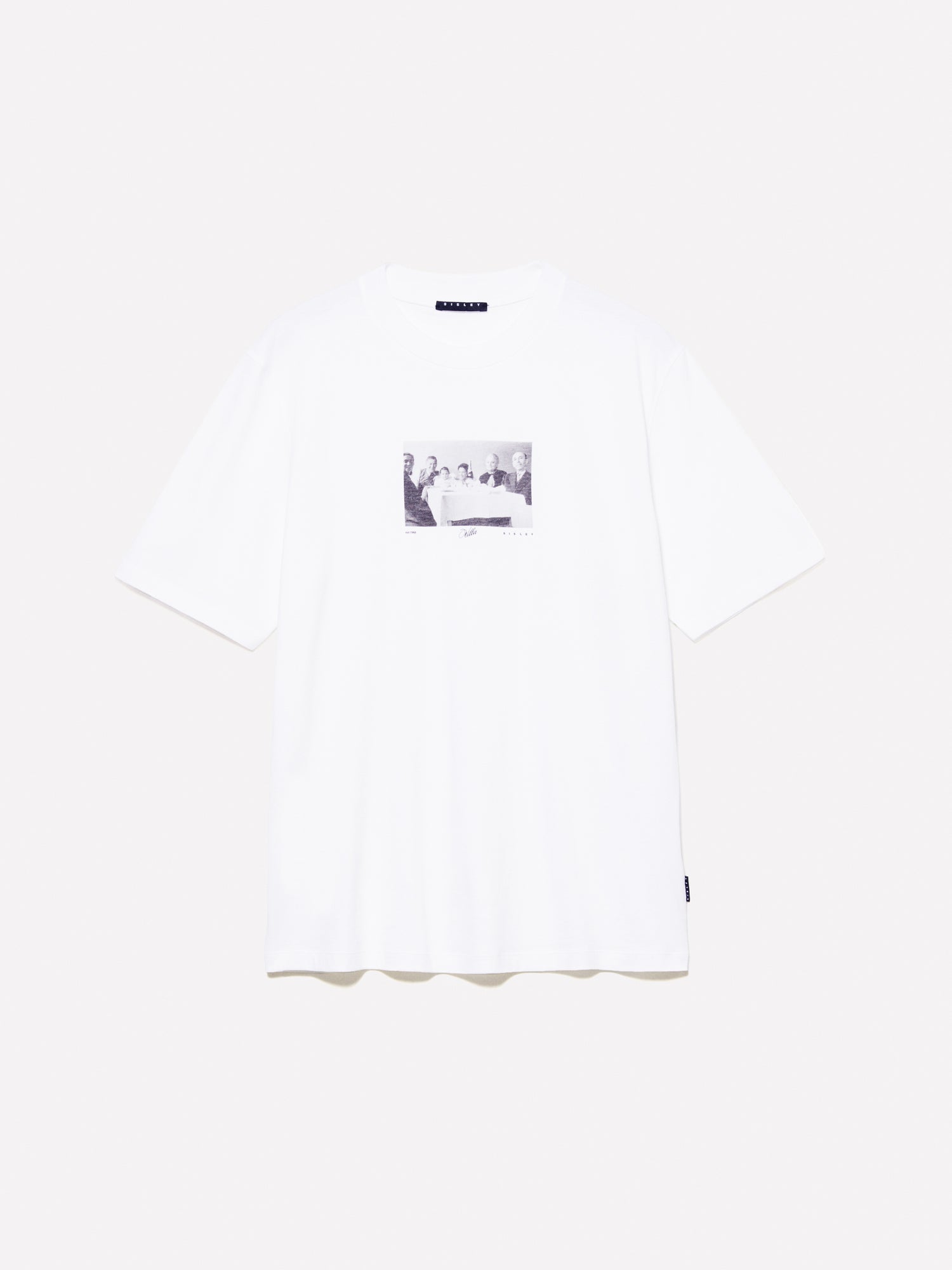 T-shirt 100% cotone bio con stampa da uomo bianco | Sisley Outlet