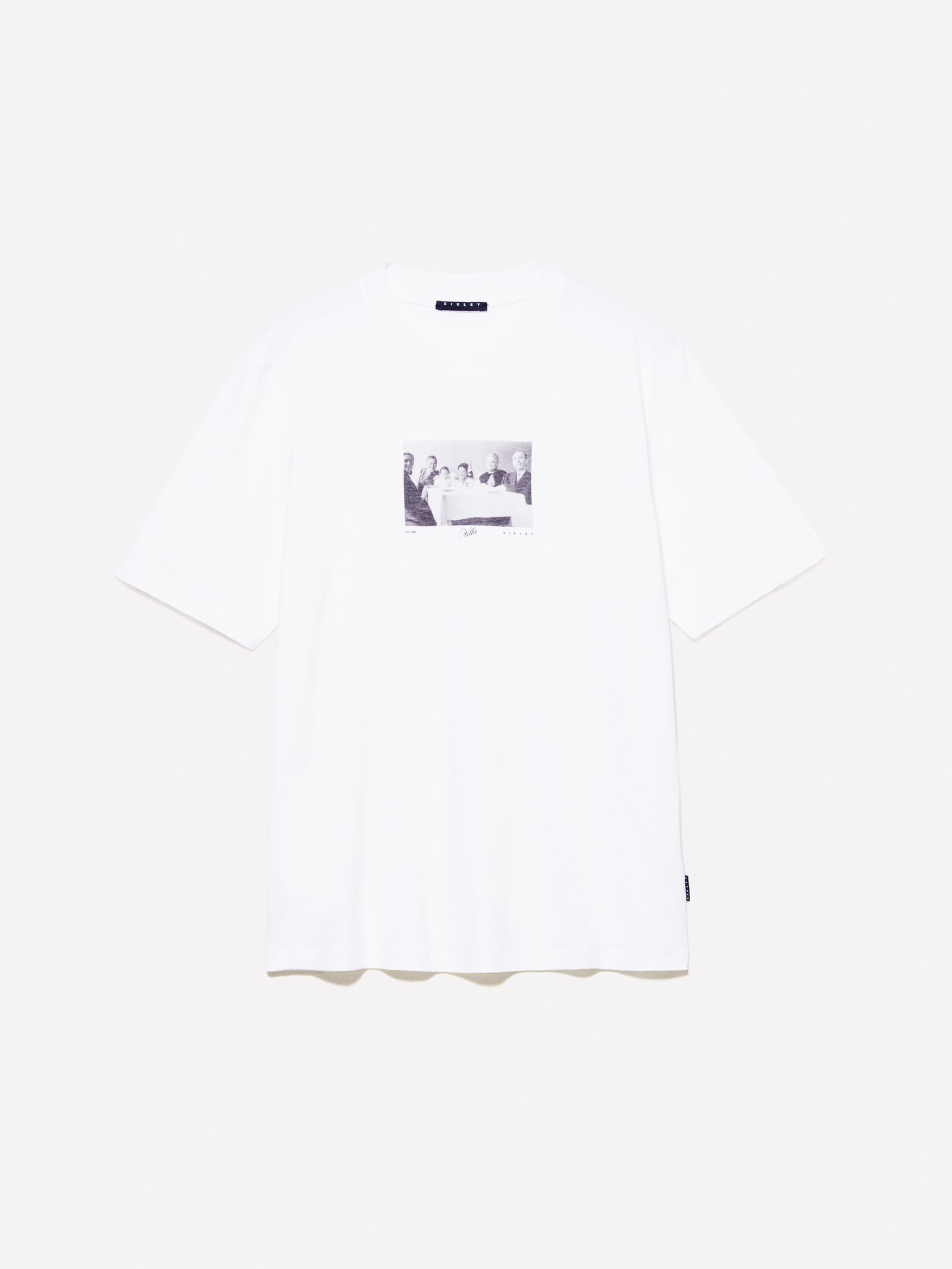 T-shirt 100% cotone bio con stampa da uomo bianco | Sisley Outlet