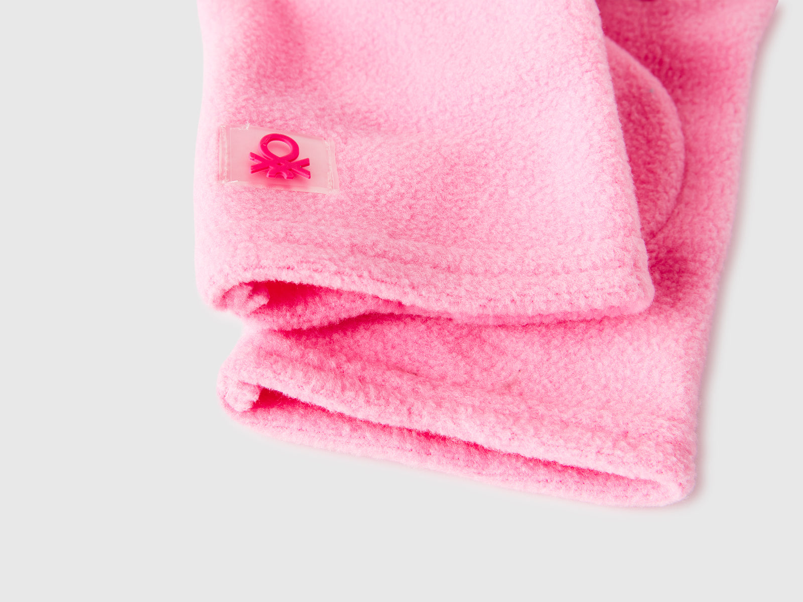 Guanti in pile da bambino rosa 3 | Benetton Outlet