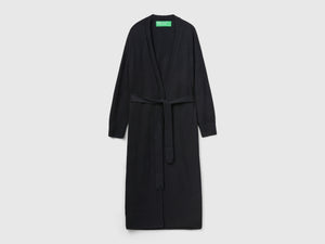 Cardigan midi con cintura