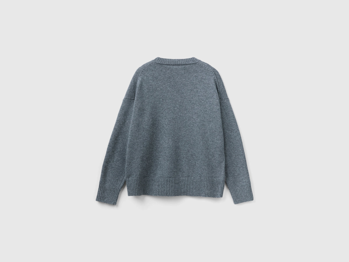 Maglia boxy fit in misto lana