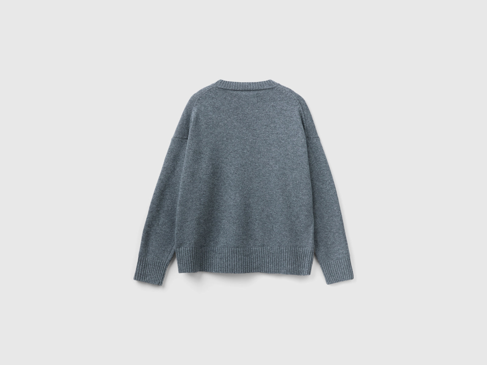 Maglia boxy fit in misto lana da donna grigio scuro 2 | Benetton Outlet