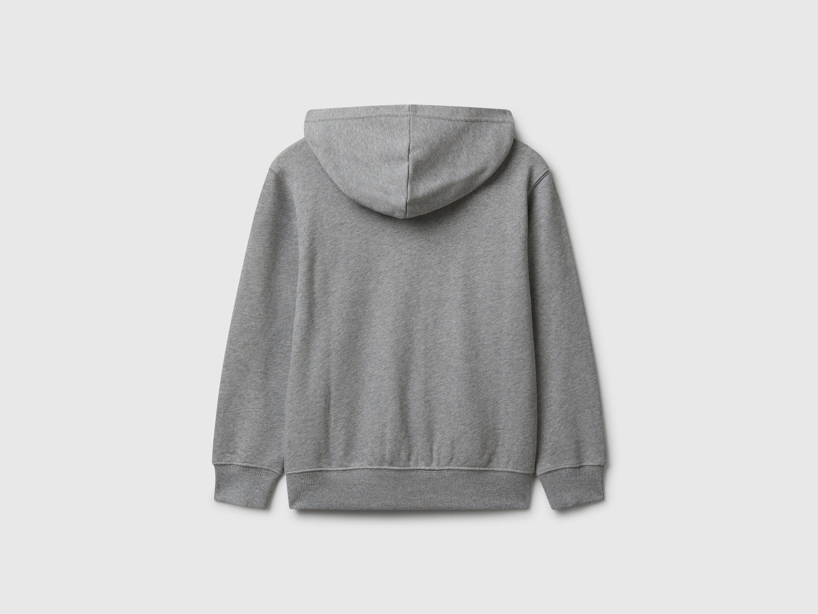 Felpa con zip e cappuccio da bambino grigio chiaro 2 | Benetton Outlet